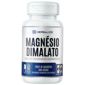 Magnésio Dimalato 60 Cápsulas 500mg Herbalize