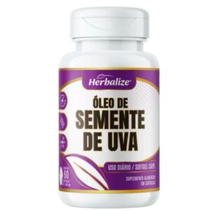 Óleo De Semente De Uva 60 Cápsulas 1000mg Herbalize