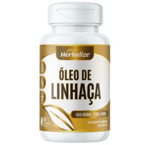Óleo de Linhaça 60 cápsulas 500mg Herbalize