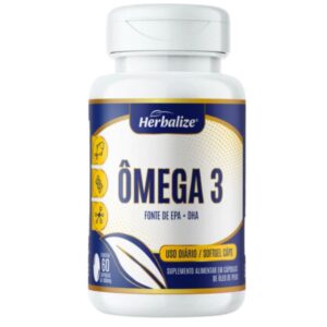 Ômega 3 Óleo de Peixe 60 cápsulas 500mg Herbalize
