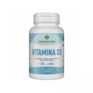 Vitamina D3 Equilíbrio Vital 50mcg Com 60 Cápsulas
