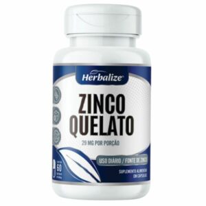 Zinco Quelado 60 Cápsulas 500mg Herbalize